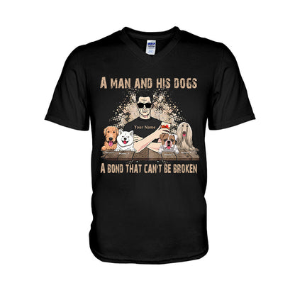 A Man And His Dogs - Personalized Father's Day Dog T-shirt and Hoodie