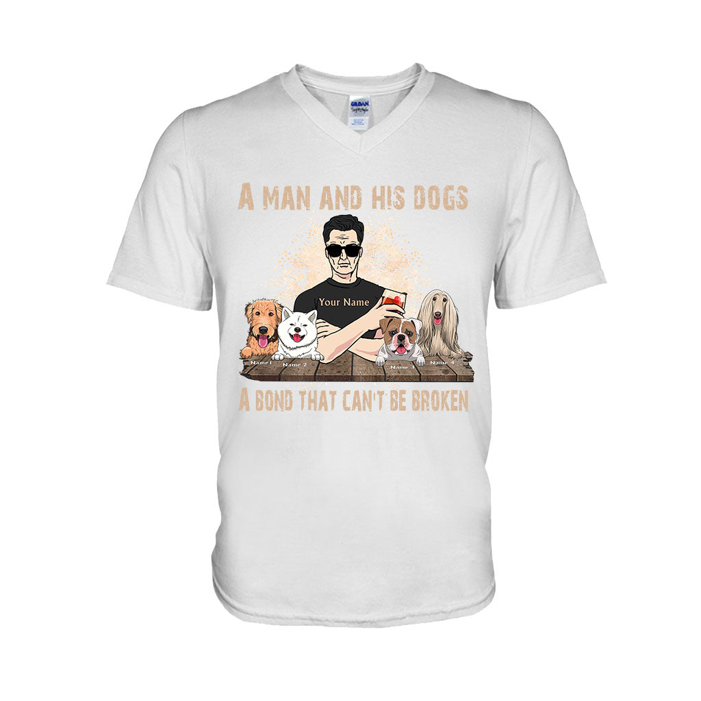 A Man And His Dogs - Personalized Father's Day Dog T-shirt and Hoodie