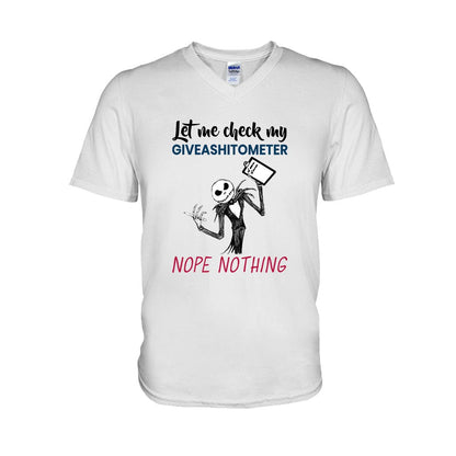 Check My Giveashitometer Nightmare T-shirt and Hoodie 102021