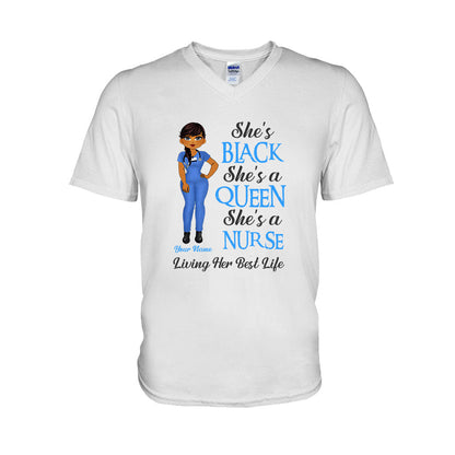 Black Nurse - Personalized Nurse T-shirt and Hoodie