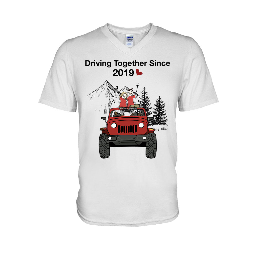 Driving Together Since - Personalized Couple Car T-shirt and Hoodie