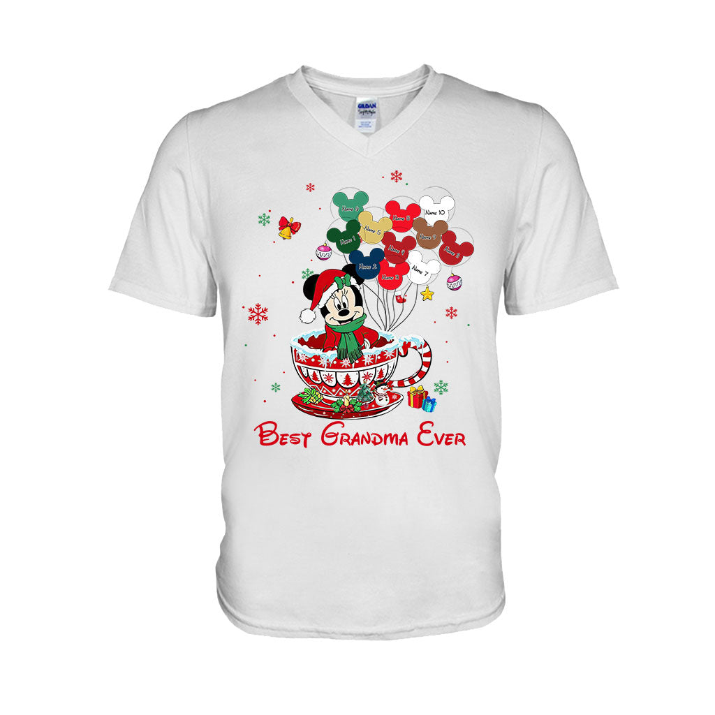 Best Grandma Ever - Personalized Christmas T-shirt and Hoodie