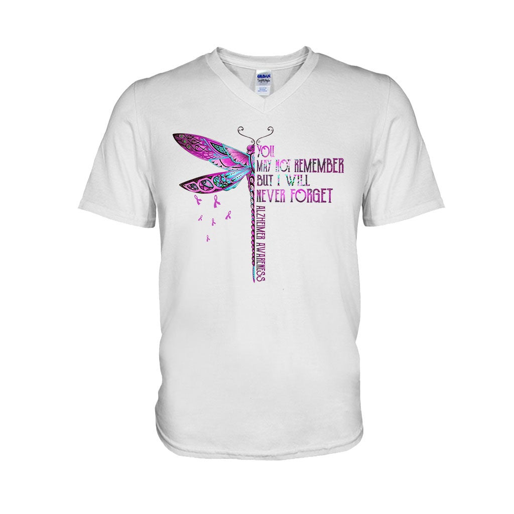 You May Not Remember Purple Dragonfly - Alzheimer Awareness T-shirt and Hoodie 102021