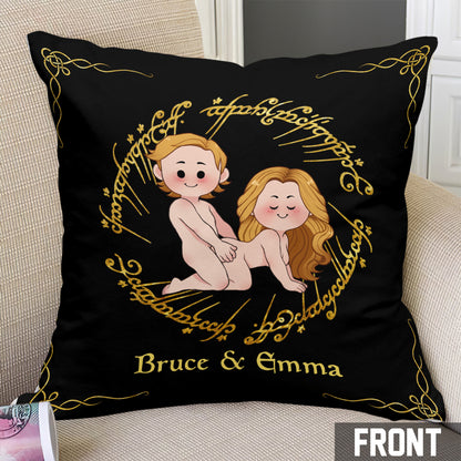 Your Butt Is My Precious - Personalized Couple Throw Pillow