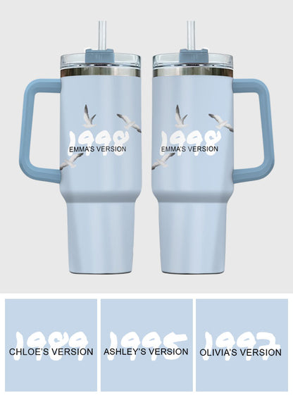 Your Name's Version - Personalized Tay-tay Lover Tumbler With Handle