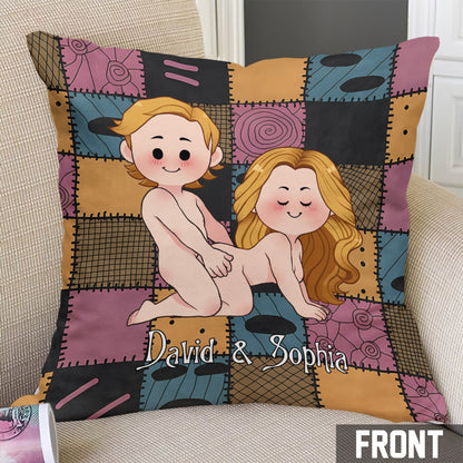 We're Simply Meant To Be Nightmare Naughty - Personalized Nightmare Throw Pillow