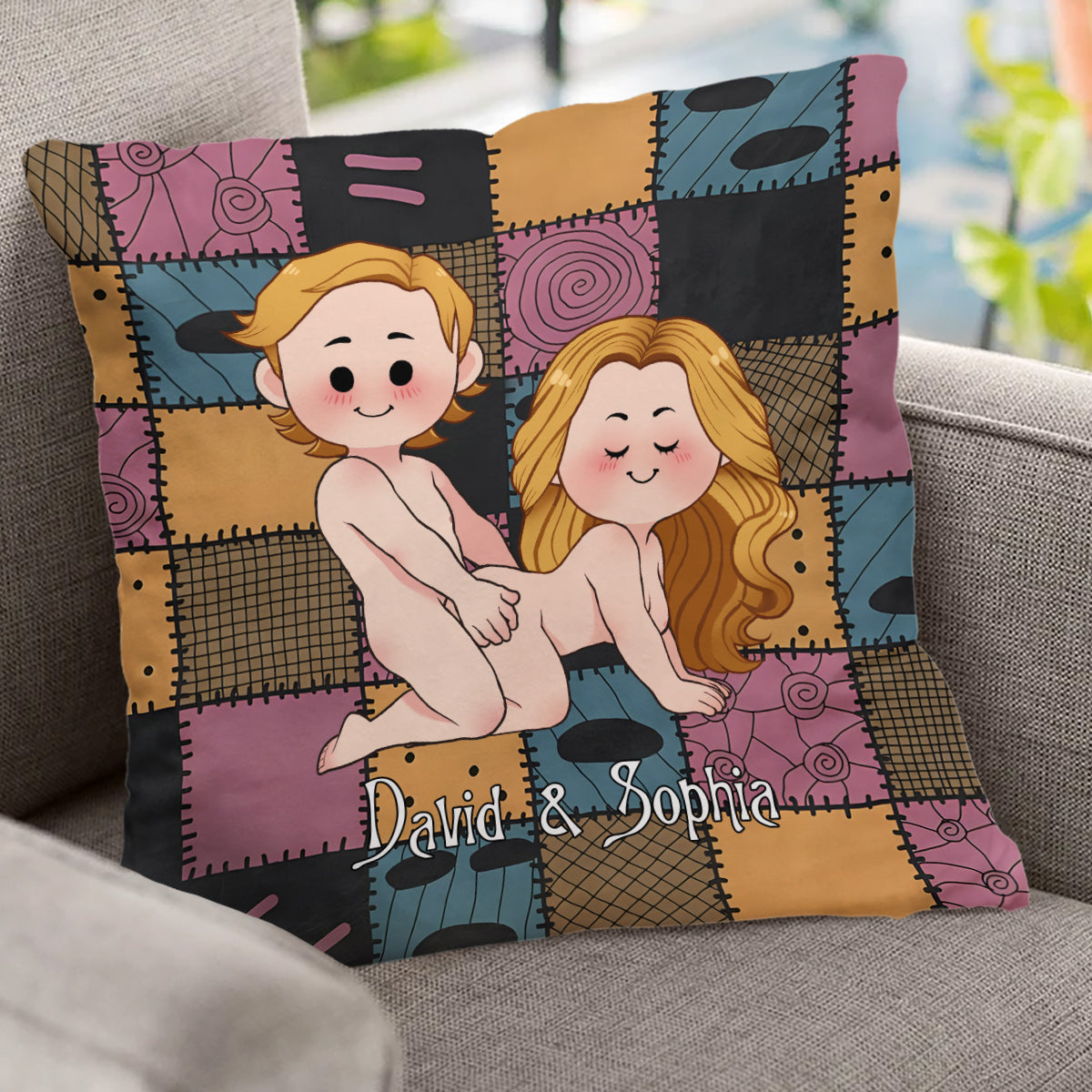 We're Simply Meant To Be Nightmare Naughty - Personalized Nightmare Throw Pillow