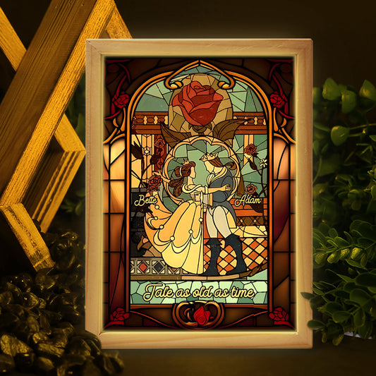 Tale As Old As Times - Personalized Beauty And The Beast Picture Frame Light Box