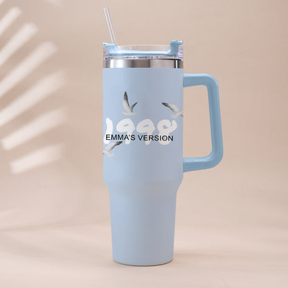 Your Name's Version - Personalized Tay-tay Lover Tumbler With Handle