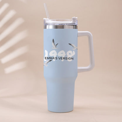 Your Name's Version - Personalized Tay-tay Lover Tumbler With Handle