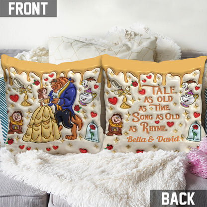 Tale As Old As Time - Personalized Beauty And The Beast Throw Pillow