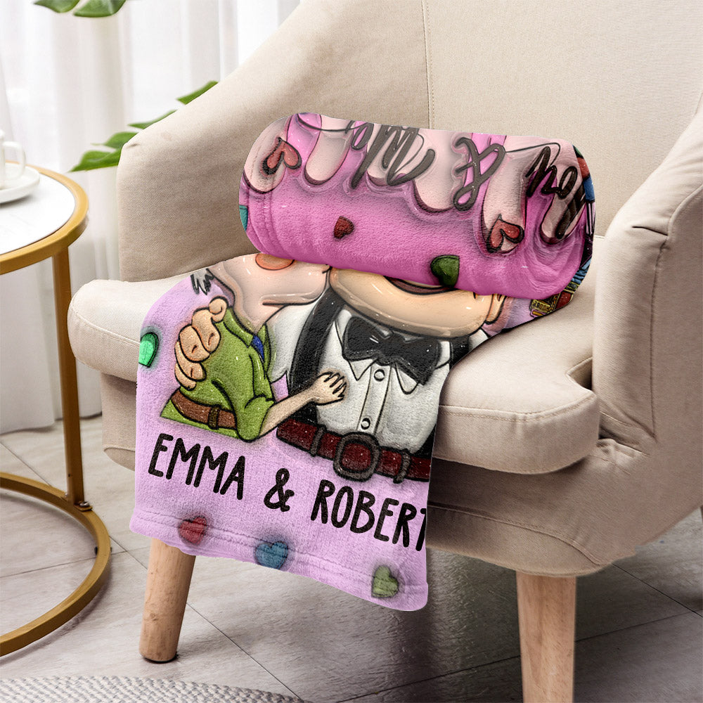 You And Me - Personalized Couple Blanket