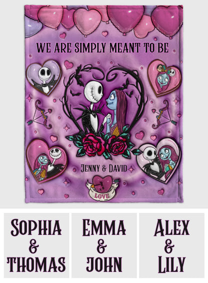 We Are Simply Meant To Be - Personalized Couple Blanket