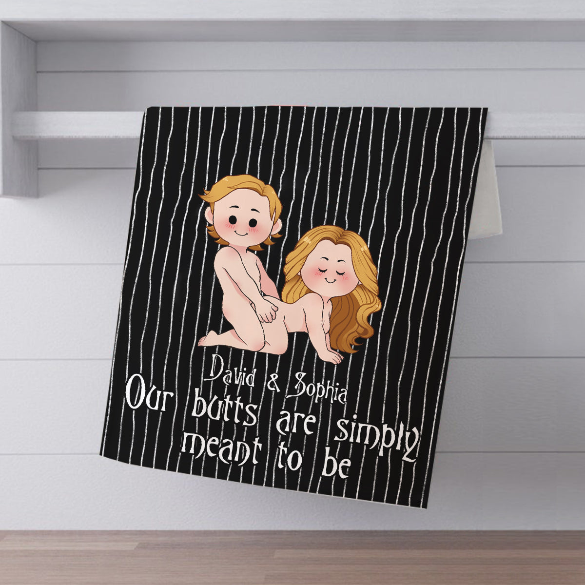 We're Simply Meant To Be Nightmare Naughty - Personalized Nightmare Towel