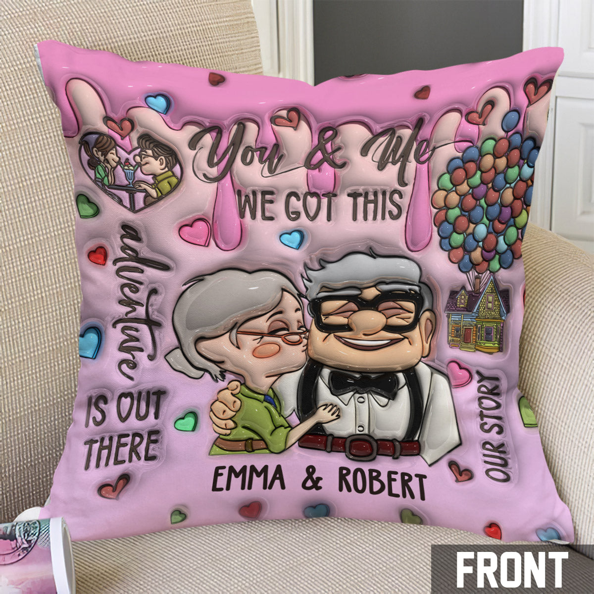 You And Me - Personalized Couple Throw Pillow