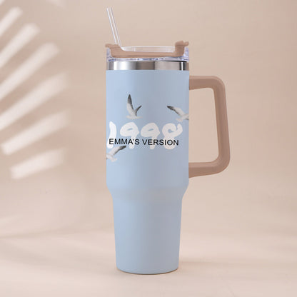 Your Name's Version - Personalized Tay-tay Lover Tumbler With Handle