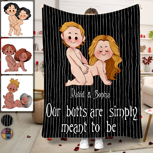 We're Simply Meant To Be Nightmare Naughty - Personalized Nightmare Blanket