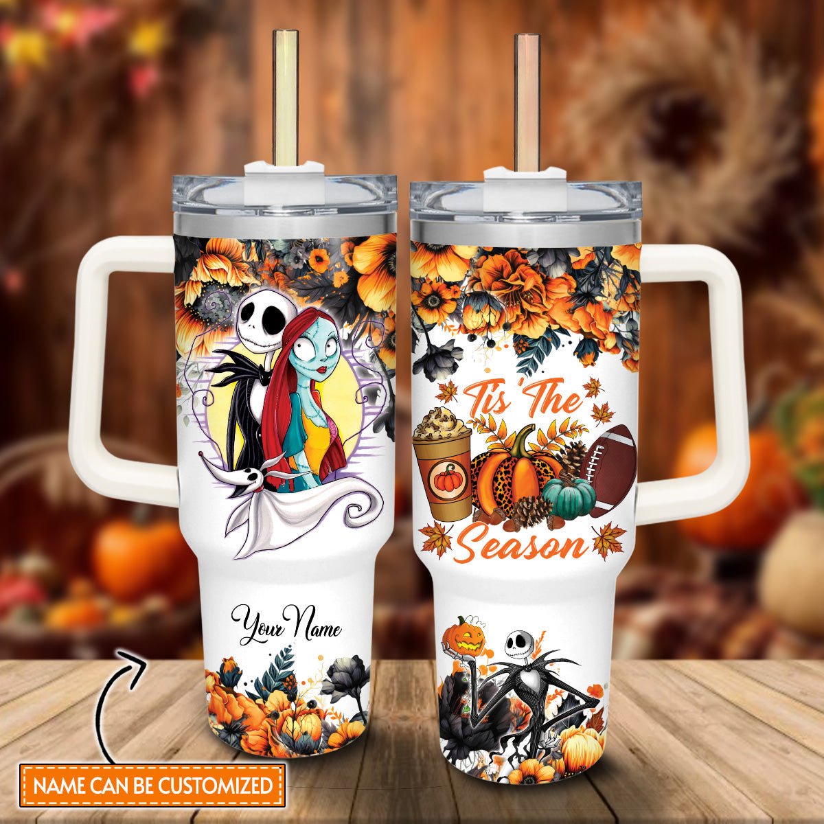 Tis' The Season Nightmare Tumbler With Handle 0224