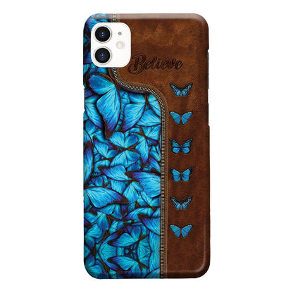 Butterfly Leather Pattern Print Phone Case