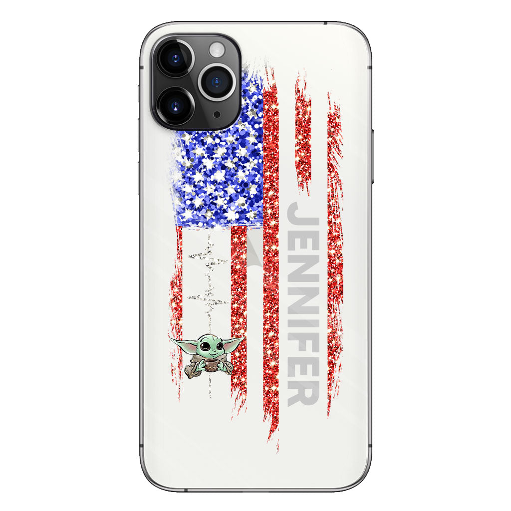 The Child - Personalized The Force Clear Phone Case