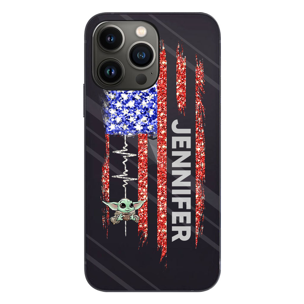 The Child - Personalized The Force Clear Phone Case