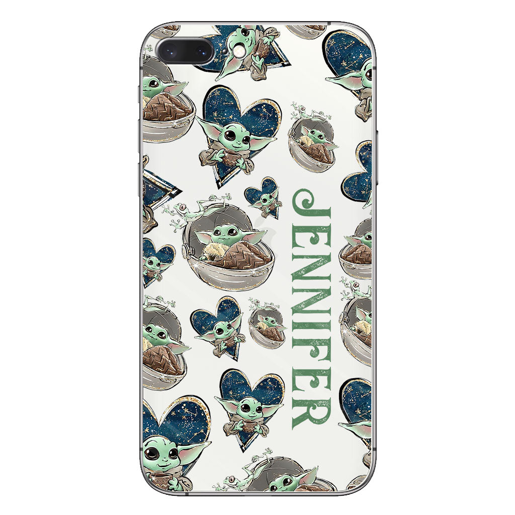 The Child - Personalized The Force Clear Phone Case