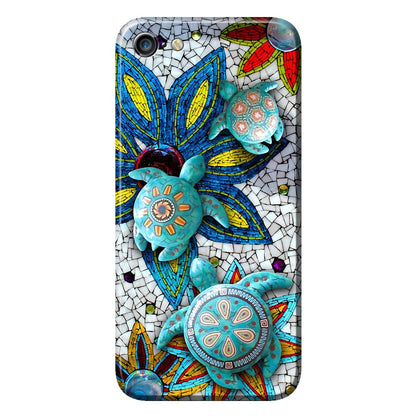 Turtles And Flowers Ceramic Pattern Print Phone Case