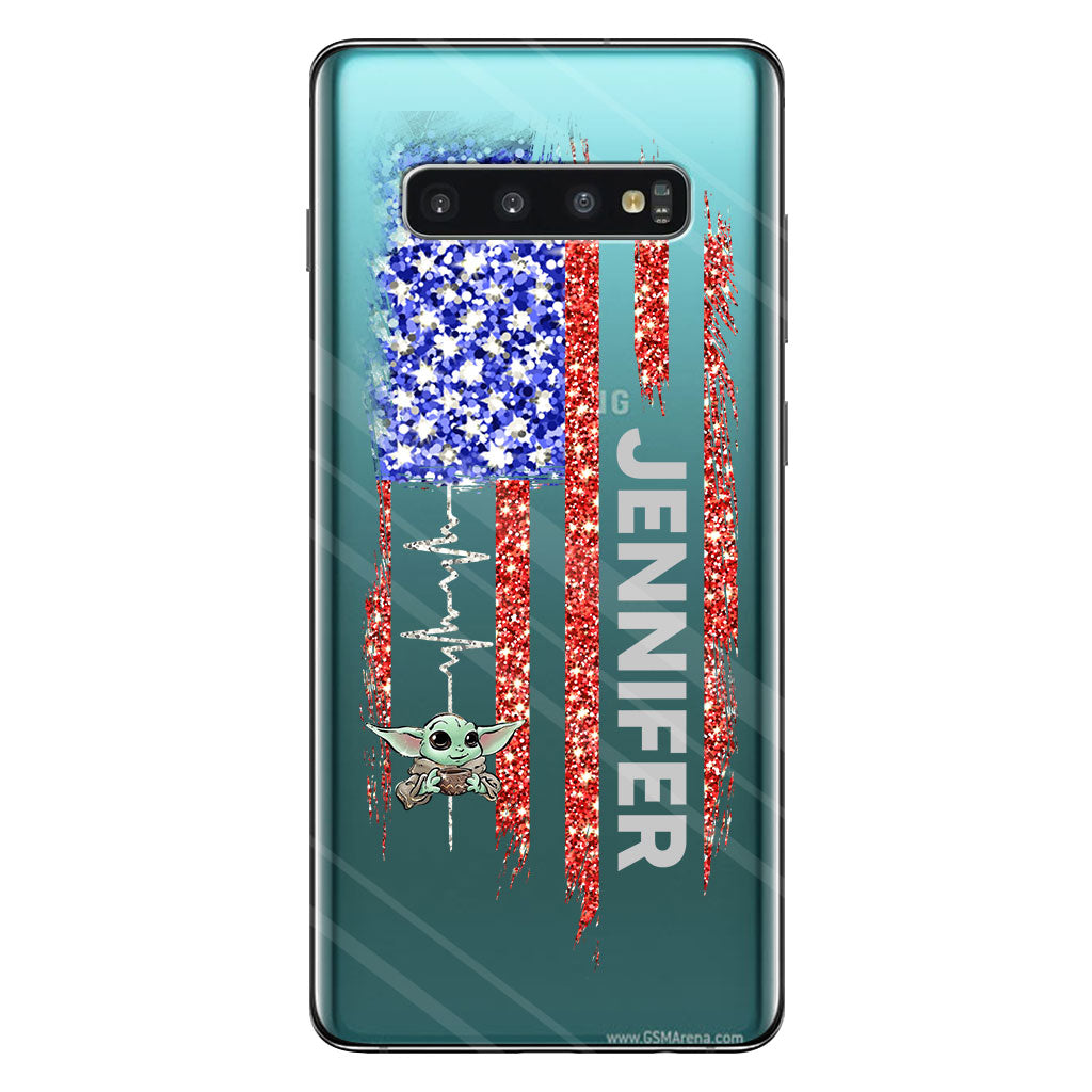 The Child - Personalized The Force Clear Phone Case