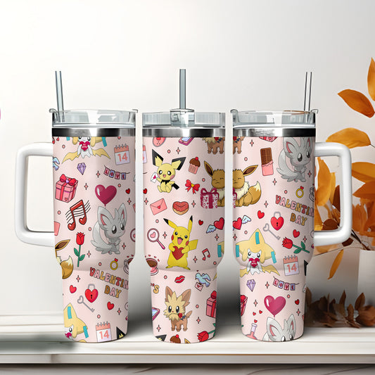 Valentine Monster Trainer Tumbler With Handle 0224