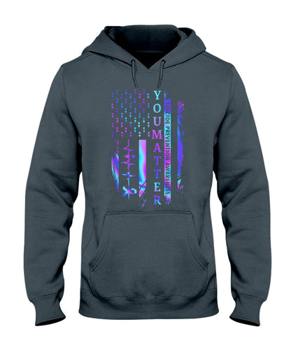 You Matter Suicide Prevention Awareness American Flag - Suicide Prevention T-shirt and Hoodie 0722