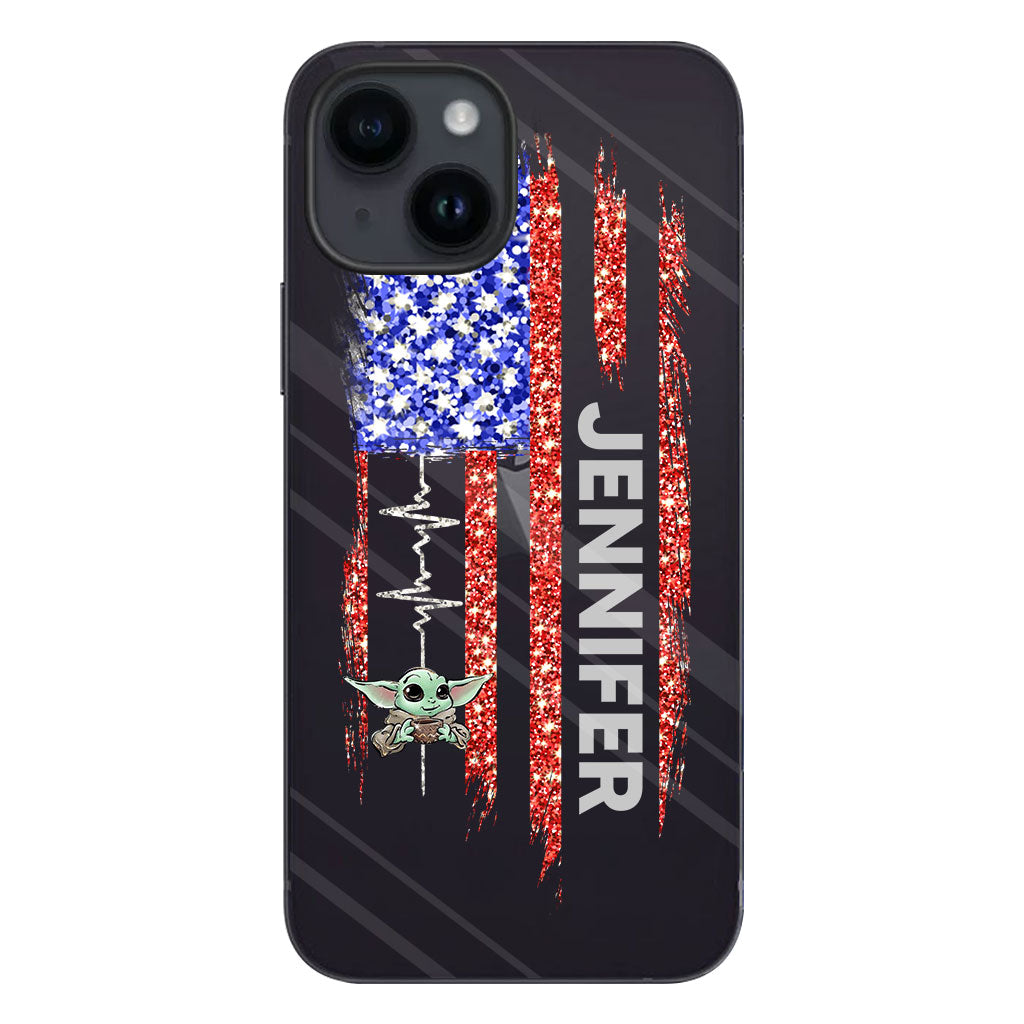 The Child - Personalized The Force Clear Phone Case